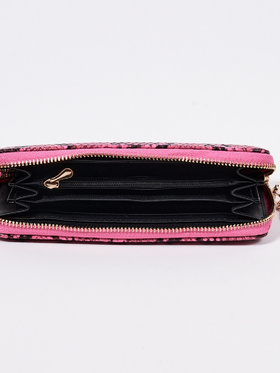 Dámska ružová peňaženka s hadím vzorom Shelovet