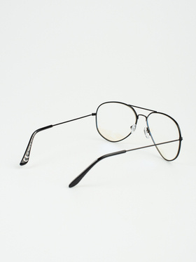 Dizajnové okuliare bez dioptrií s čiernym rámom