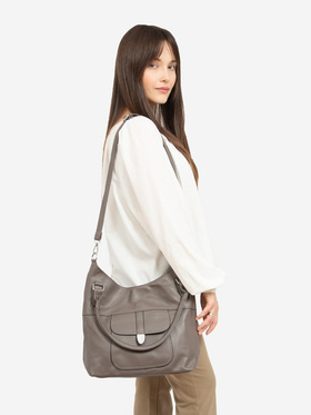 Klasická sivá dámska kabelka cez rameno